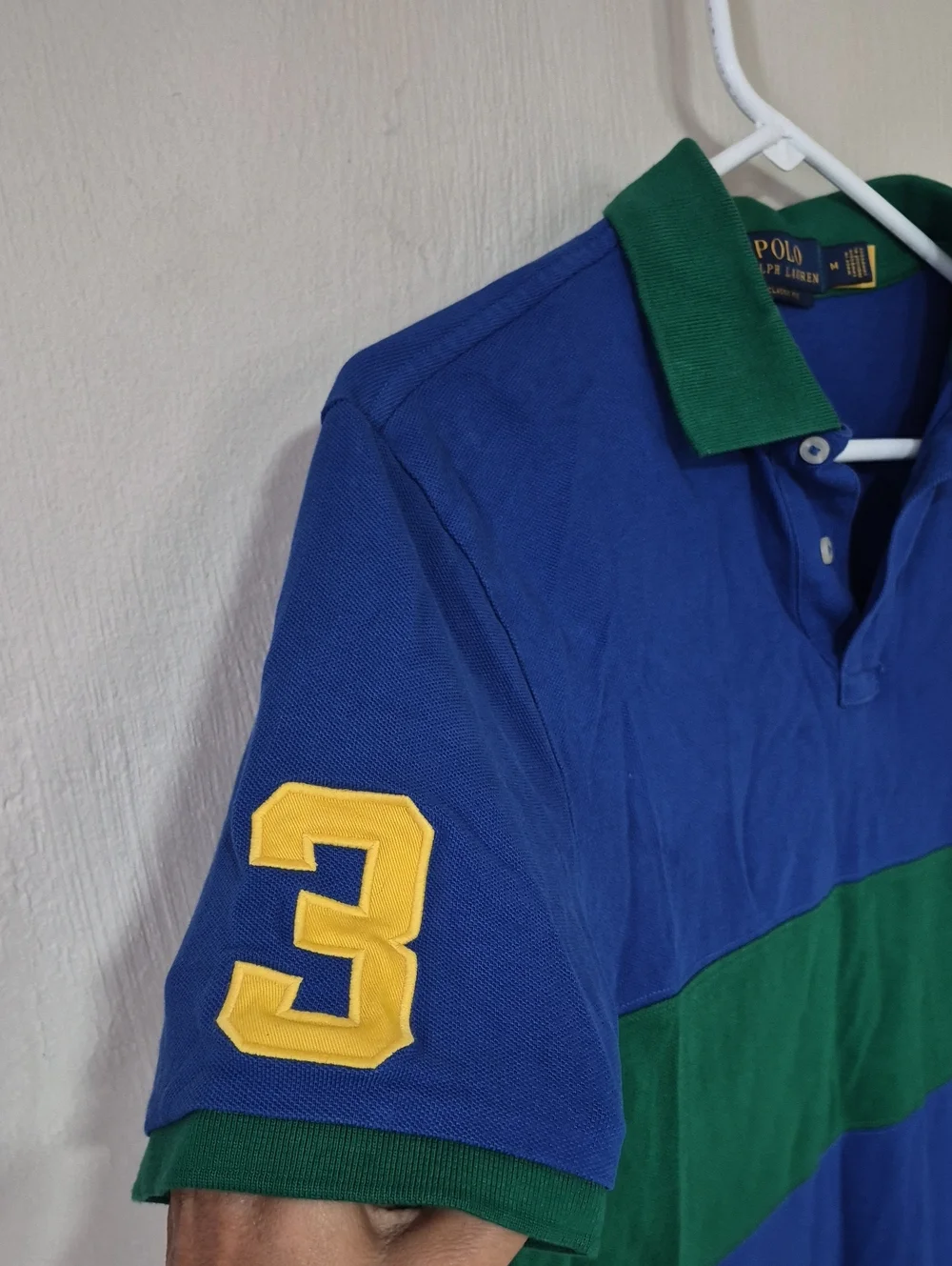 Mens Ralph Lauren Y2K Big Pony Shirt Size Medium Classic Fit